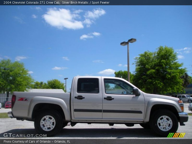 Silver Birch Metallic / Sport Pewter 2004 Chevrolet Colorado Z71 Crew Cab