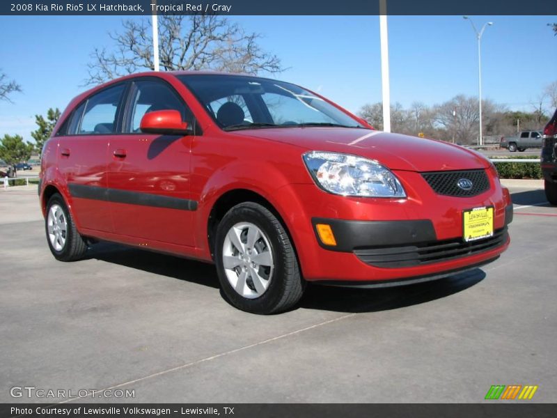 Tropical Red / Gray 2008 Kia Rio Rio5 LX Hatchback