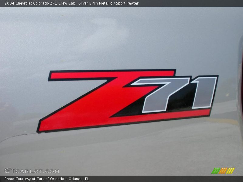 Silver Birch Metallic / Sport Pewter 2004 Chevrolet Colorado Z71 Crew Cab