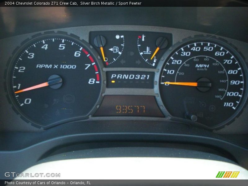 Silver Birch Metallic / Sport Pewter 2004 Chevrolet Colorado Z71 Crew Cab