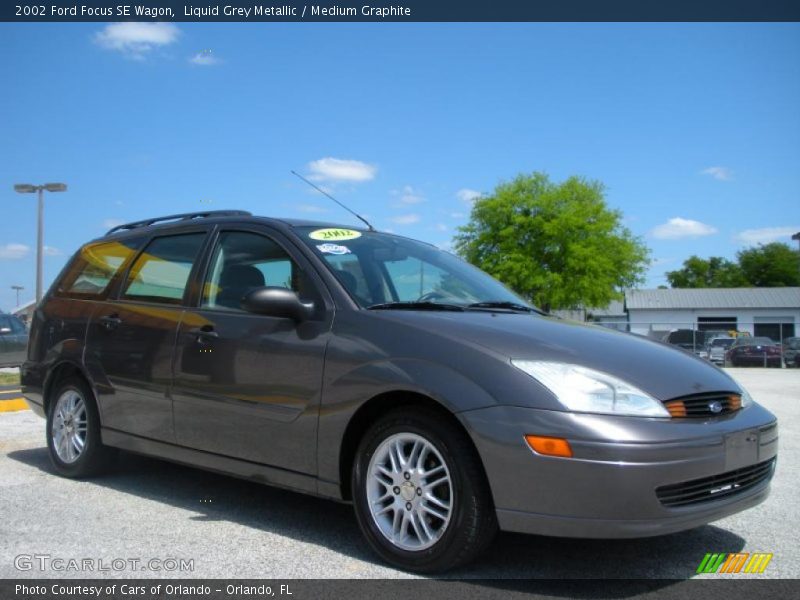 Liquid Grey Metallic / Medium Graphite 2002 Ford Focus SE Wagon