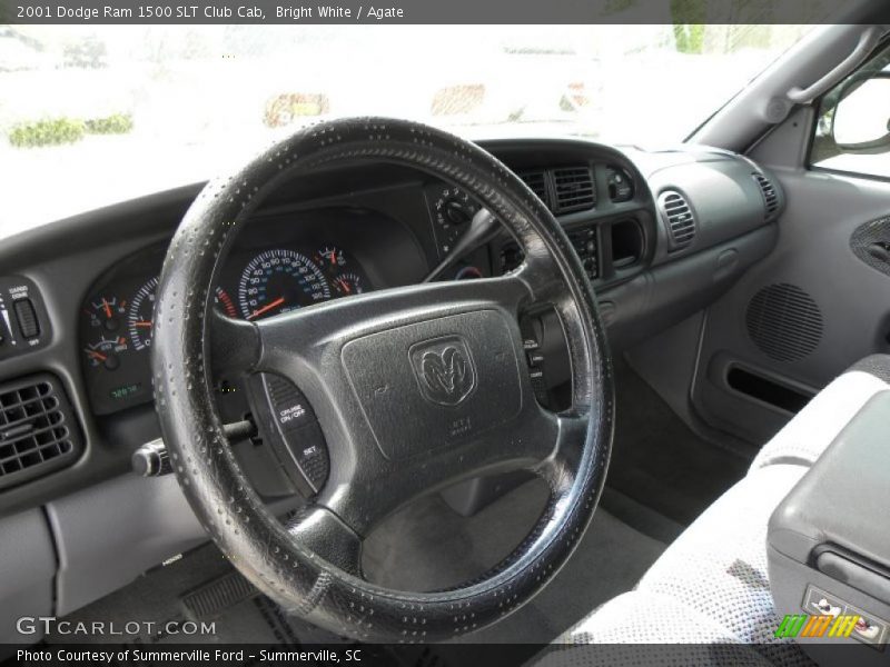 Bright White / Agate 2001 Dodge Ram 1500 SLT Club Cab