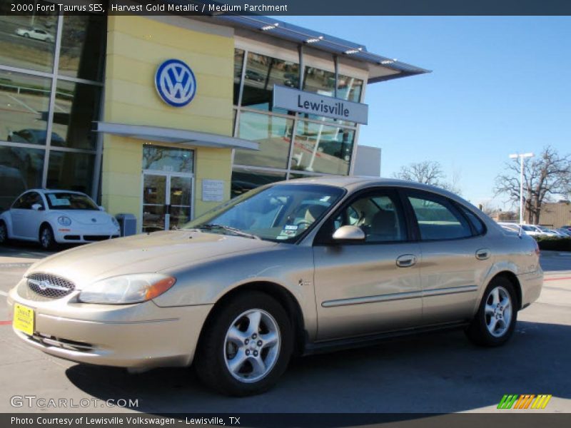 Harvest Gold Metallic / Medium Parchment 2000 Ford Taurus SES