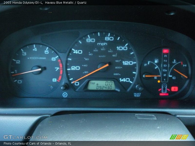 Havasu Blue Metallic / Quartz 2003 Honda Odyssey EX-L