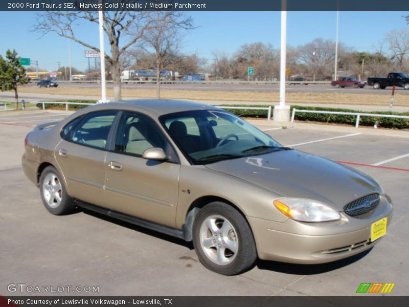 Harvest Gold Metallic / Medium Parchment 2000 Ford Taurus SES