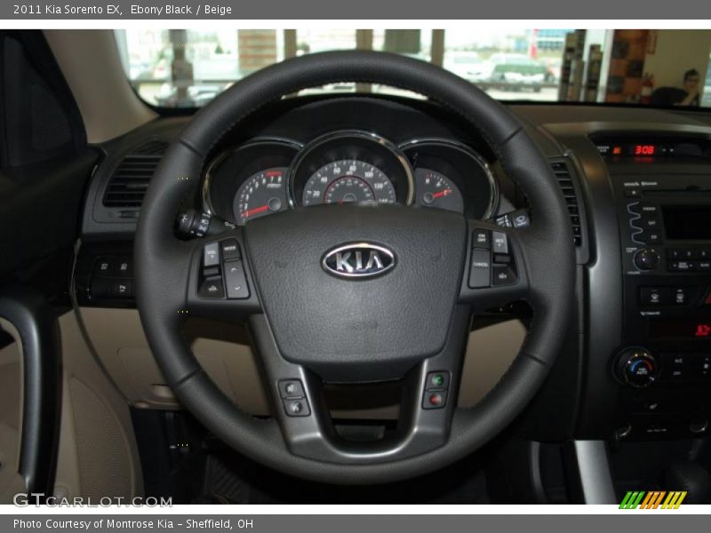 Ebony Black / Beige 2011 Kia Sorento EX
