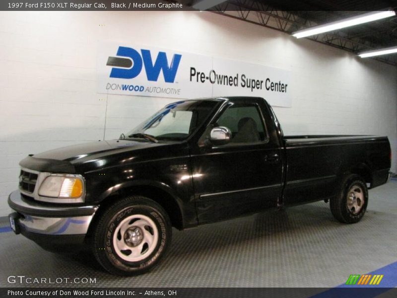 Black / Medium Graphite 1997 Ford F150 XLT Regular Cab