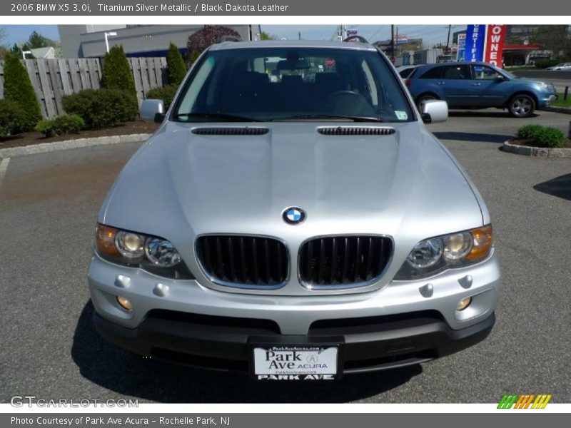 Titanium Silver Metallic / Black Dakota Leather 2006 BMW X5 3.0i