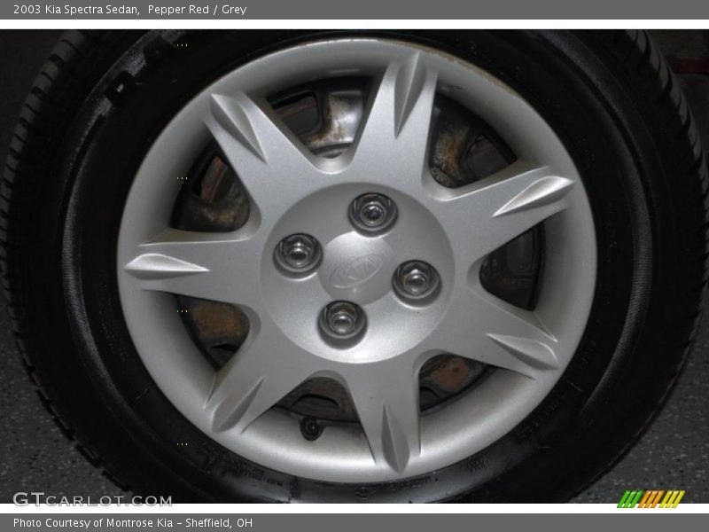 Pepper Red / Grey 2003 Kia Spectra Sedan