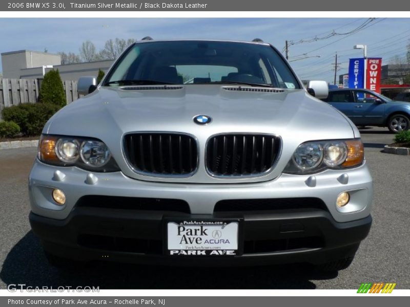 Titanium Silver Metallic / Black Dakota Leather 2006 BMW X5 3.0i