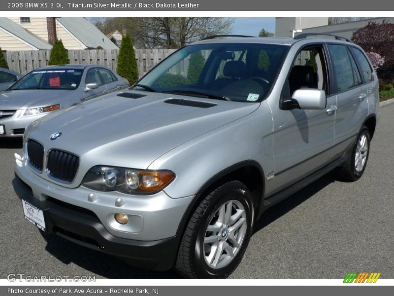 Titanium Silver Metallic / Black Dakota Leather 2006 BMW X5 3.0i