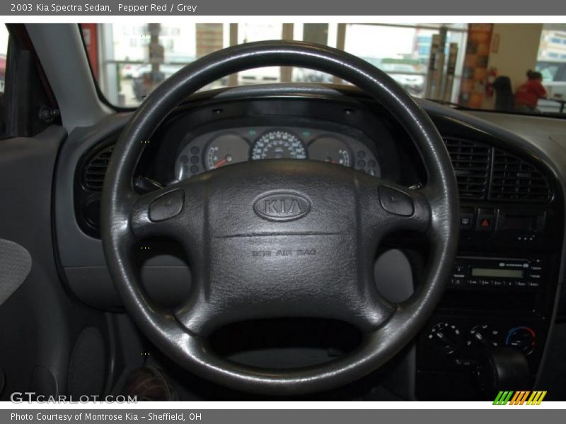 Pepper Red / Grey 2003 Kia Spectra Sedan