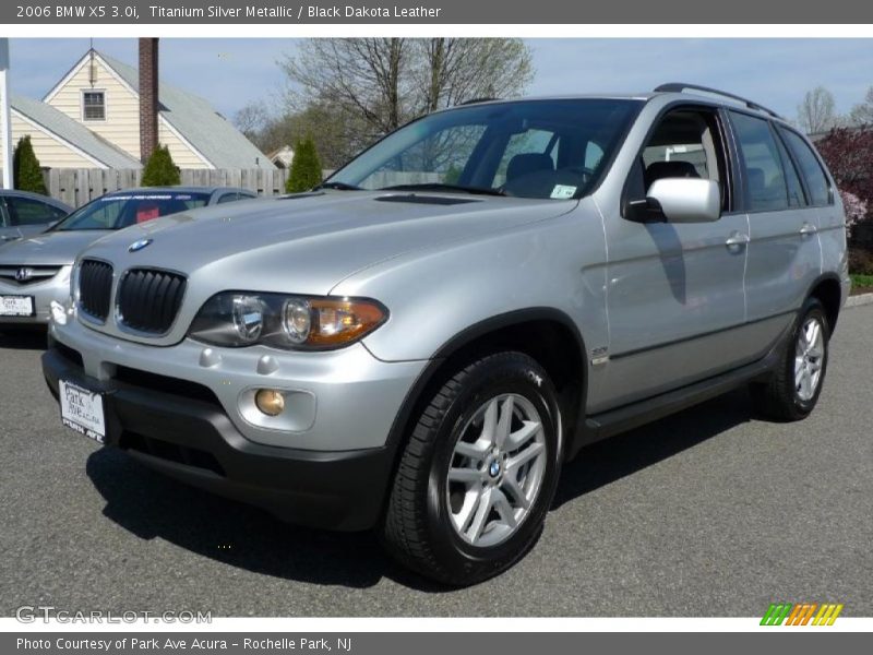 Titanium Silver Metallic / Black Dakota Leather 2006 BMW X5 3.0i
