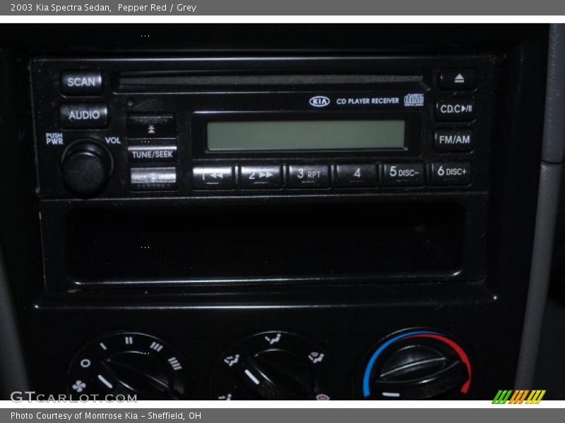 Pepper Red / Grey 2003 Kia Spectra Sedan