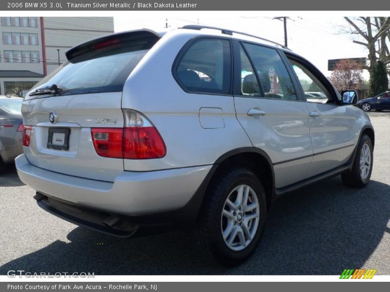 Titanium Silver Metallic / Black Dakota Leather 2006 BMW X5 3.0i
