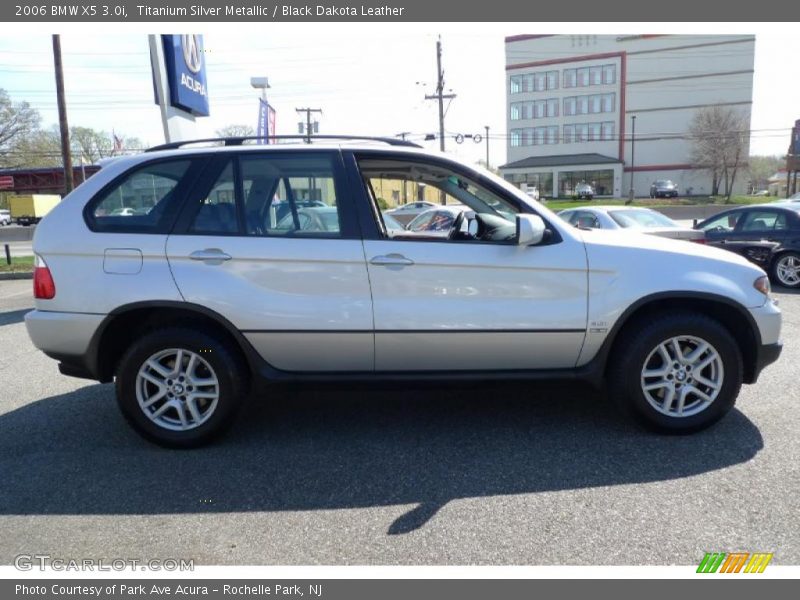 Titanium Silver Metallic / Black Dakota Leather 2006 BMW X5 3.0i
