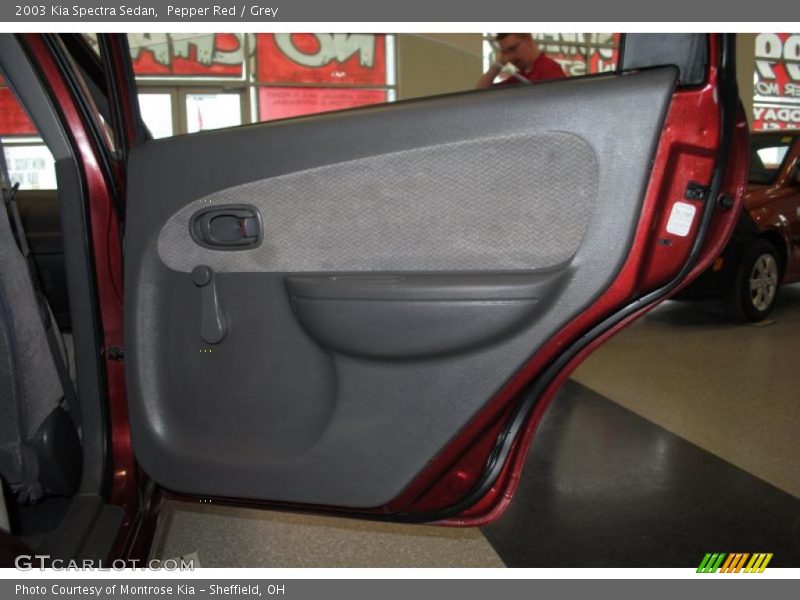 Pepper Red / Grey 2003 Kia Spectra Sedan