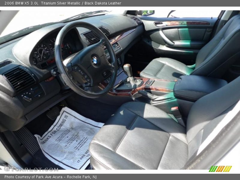 Titanium Silver Metallic / Black Dakota Leather 2006 BMW X5 3.0i