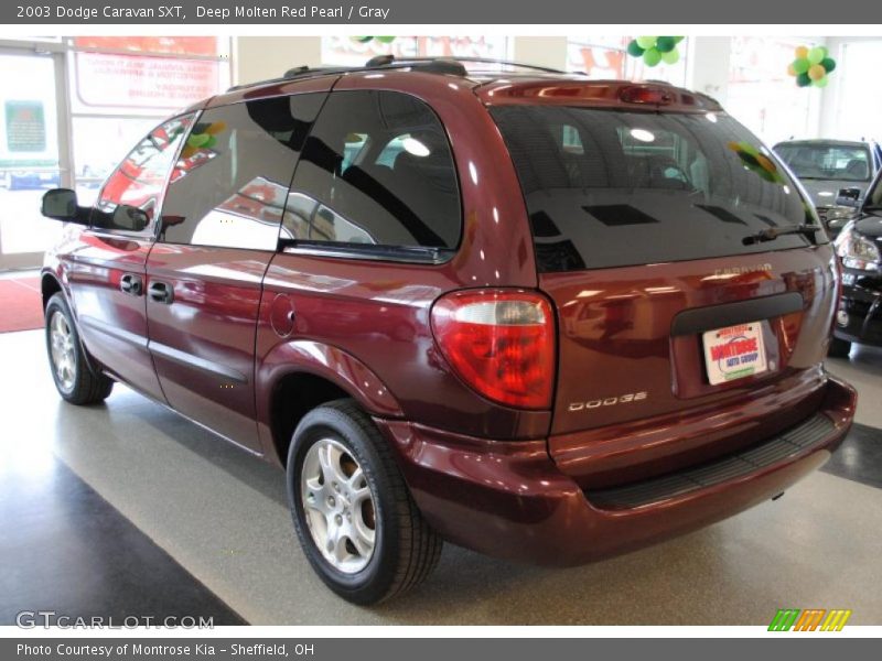 Deep Molten Red Pearl / Gray 2003 Dodge Caravan SXT