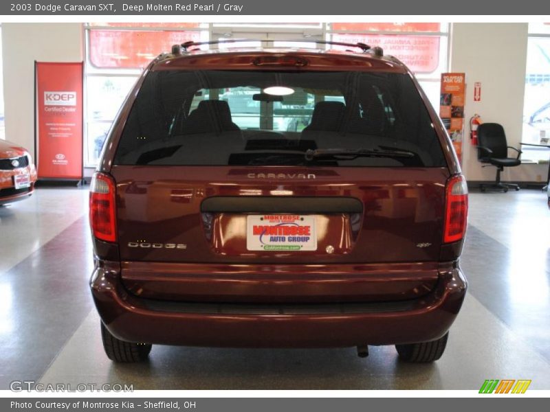 Deep Molten Red Pearl / Gray 2003 Dodge Caravan SXT