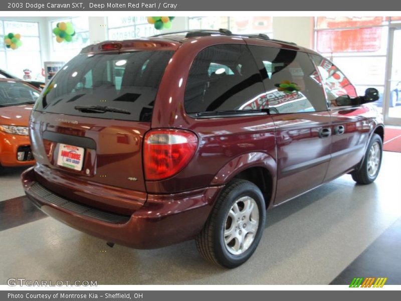 Deep Molten Red Pearl / Gray 2003 Dodge Caravan SXT