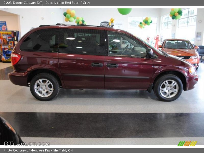 Deep Molten Red Pearl / Gray 2003 Dodge Caravan SXT