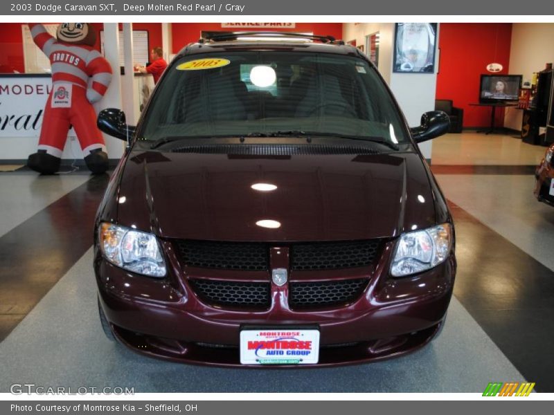 Deep Molten Red Pearl / Gray 2003 Dodge Caravan SXT