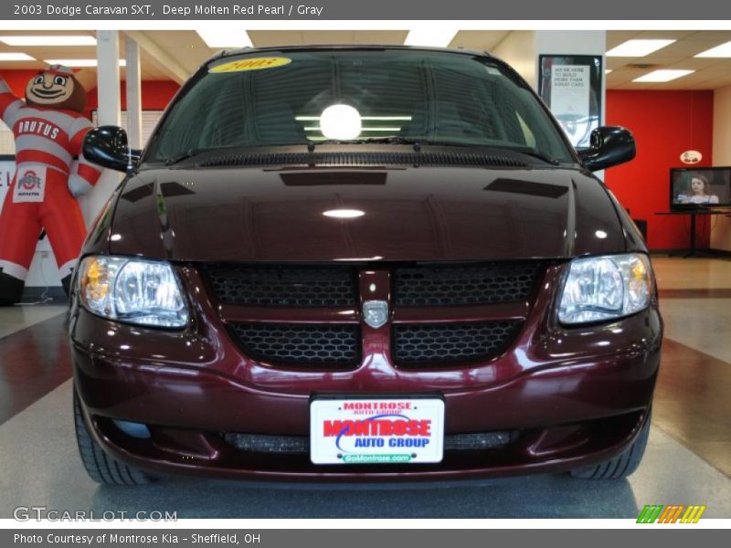 Deep Molten Red Pearl / Gray 2003 Dodge Caravan SXT