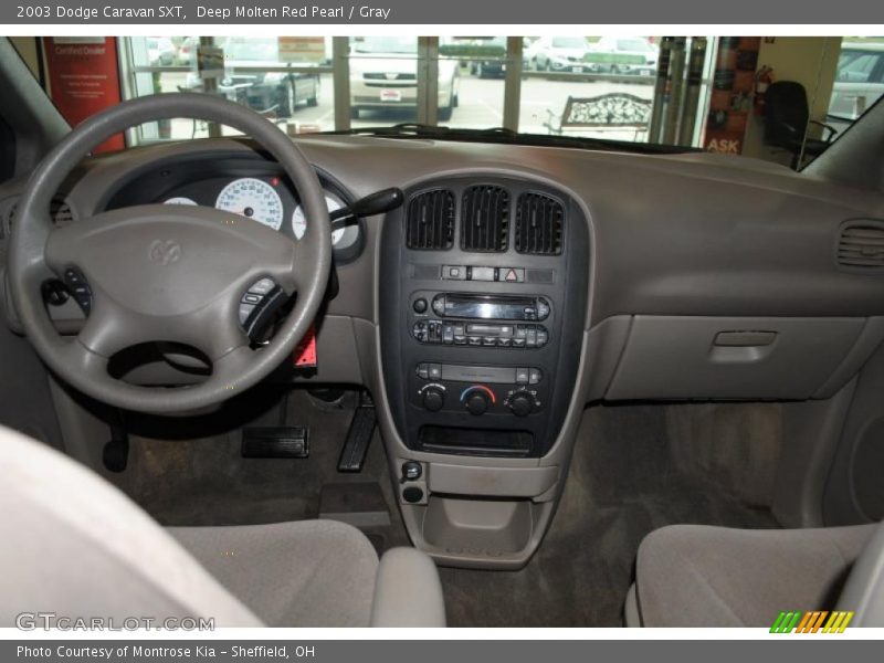 Deep Molten Red Pearl / Gray 2003 Dodge Caravan SXT