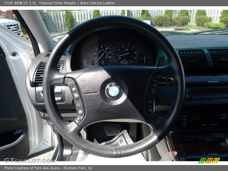 Titanium Silver Metallic / Black Dakota Leather 2006 BMW X5 3.0i