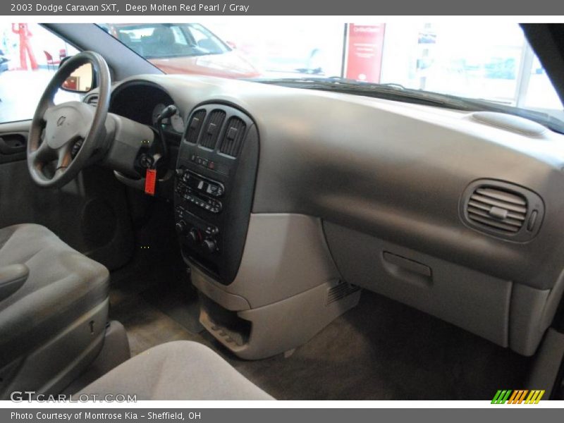 Deep Molten Red Pearl / Gray 2003 Dodge Caravan SXT
