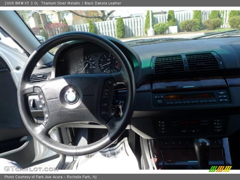Titanium Silver Metallic / Black Dakota Leather 2006 BMW X5 3.0i