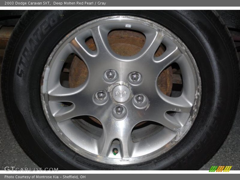Deep Molten Red Pearl / Gray 2003 Dodge Caravan SXT