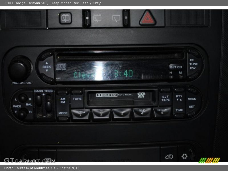 Deep Molten Red Pearl / Gray 2003 Dodge Caravan SXT