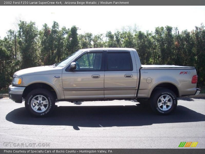 Arizona Beige Metallic / Medium Parchment 2002 Ford F150 Lariat SuperCrew 4x4