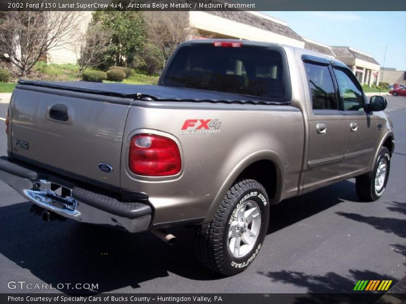 Arizona Beige Metallic / Medium Parchment 2002 Ford F150 Lariat SuperCrew 4x4
