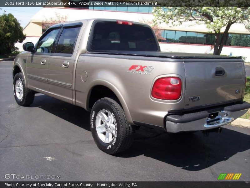 Arizona Beige Metallic / Medium Parchment 2002 Ford F150 Lariat SuperCrew 4x4
