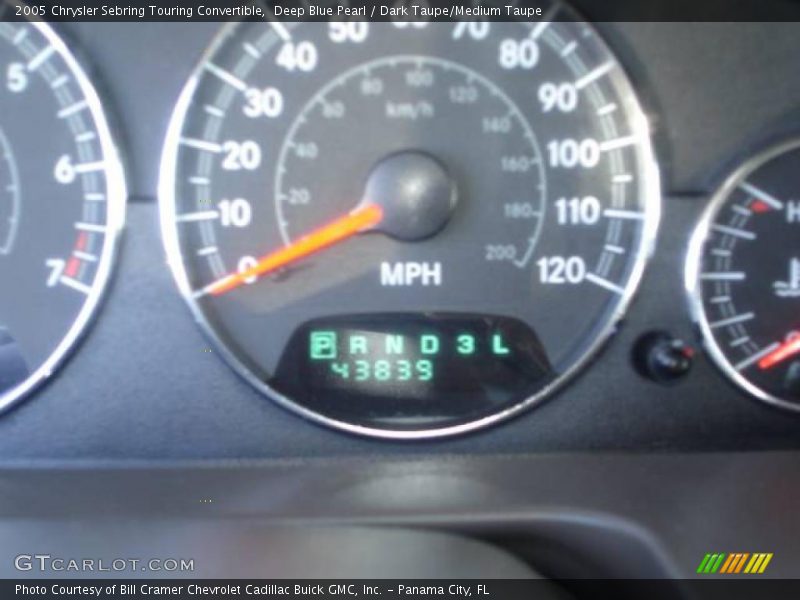 Deep Blue Pearl / Dark Taupe/Medium Taupe 2005 Chrysler Sebring Touring Convertible