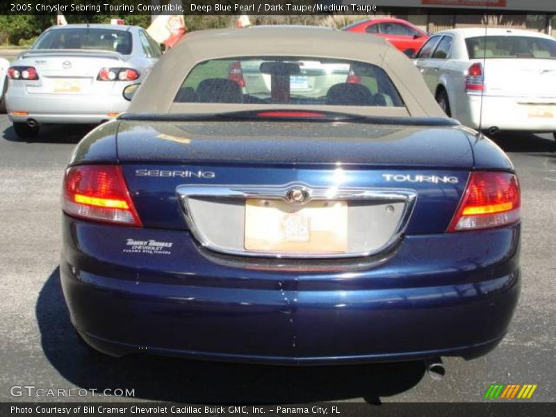 Deep Blue Pearl / Dark Taupe/Medium Taupe 2005 Chrysler Sebring Touring Convertible