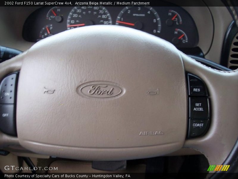 Arizona Beige Metallic / Medium Parchment 2002 Ford F150 Lariat SuperCrew 4x4