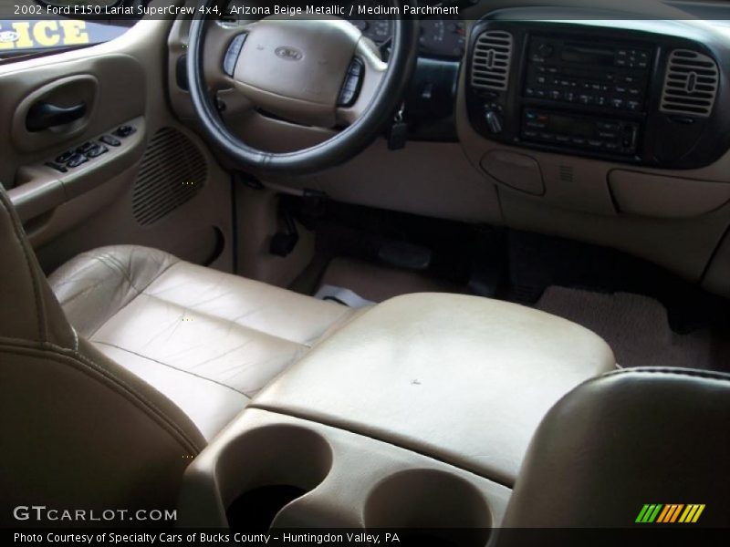 Arizona Beige Metallic / Medium Parchment 2002 Ford F150 Lariat SuperCrew 4x4