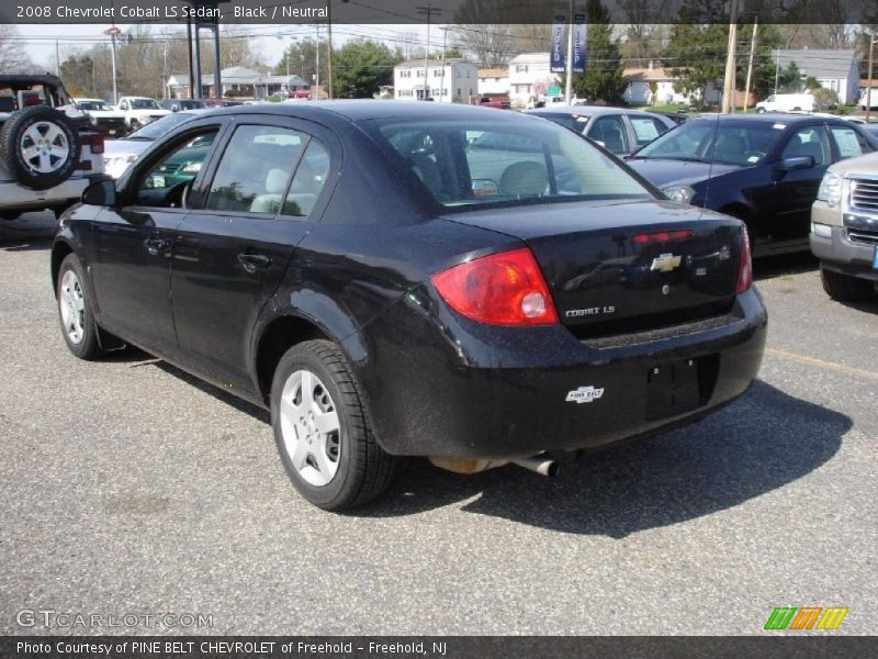 Black / Neutral 2008 Chevrolet Cobalt LS Sedan