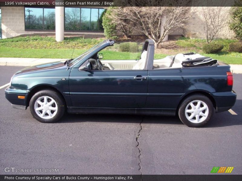 Classic Green Pearl Metallic / Beige 1996 Volkswagen Cabrio