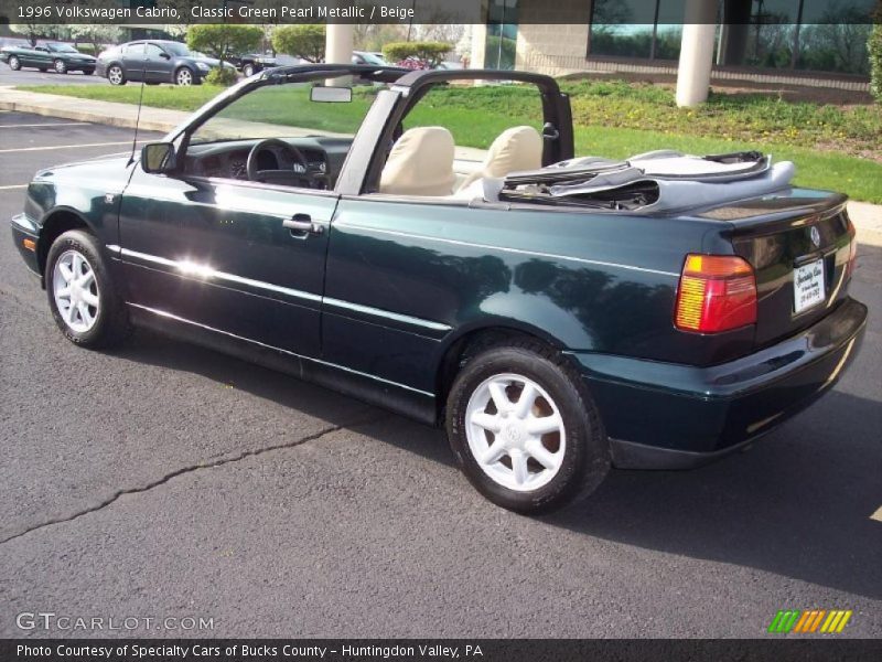 Classic Green Pearl Metallic / Beige 1996 Volkswagen Cabrio