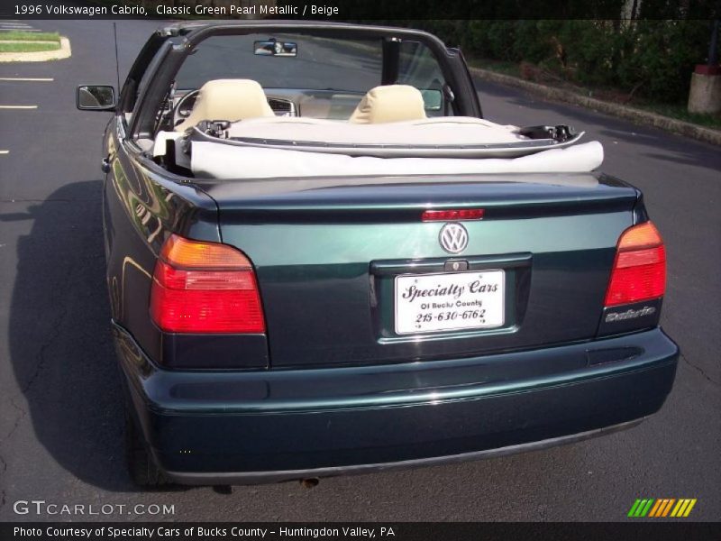 Classic Green Pearl Metallic / Beige 1996 Volkswagen Cabrio