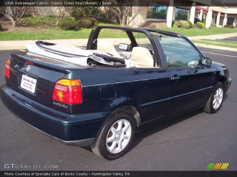 Classic Green Pearl Metallic / Beige 1996 Volkswagen Cabrio