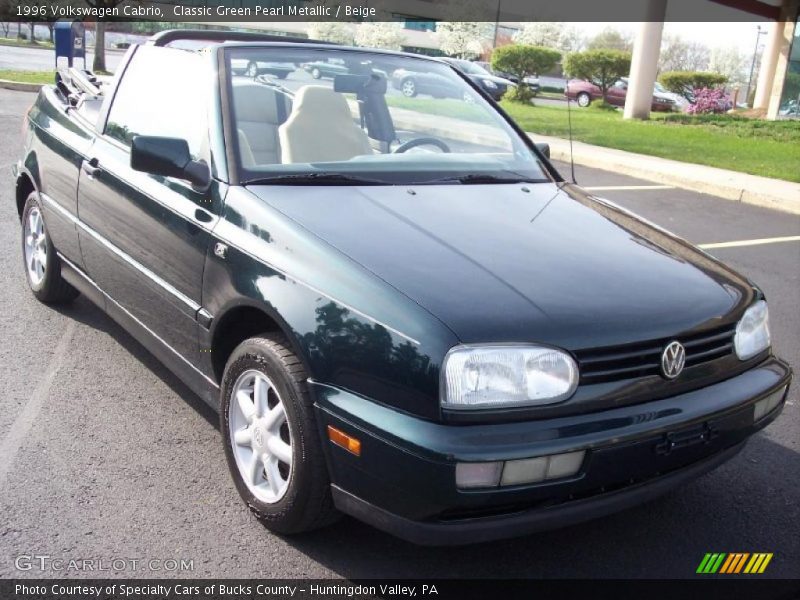 Classic Green Pearl Metallic / Beige 1996 Volkswagen Cabrio