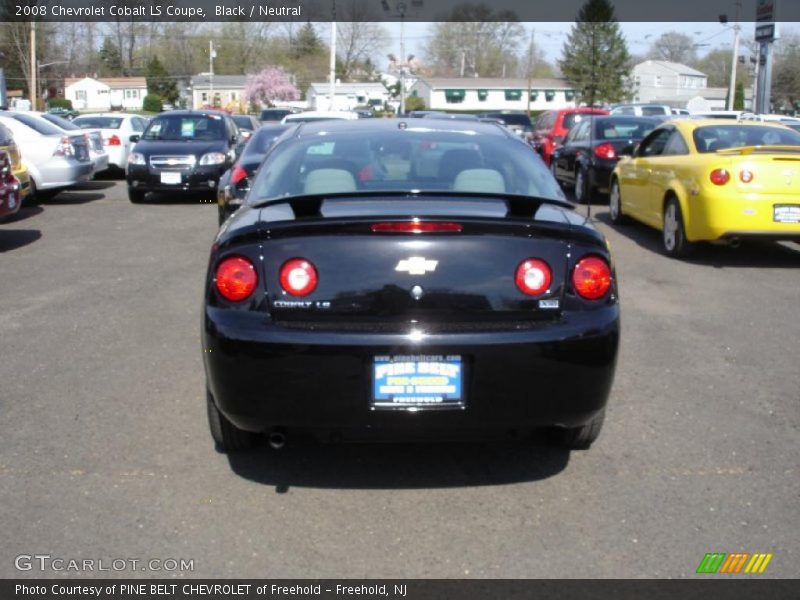 Black / Neutral 2008 Chevrolet Cobalt LS Coupe