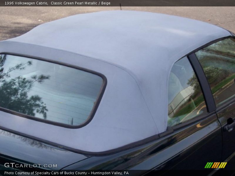 Classic Green Pearl Metallic / Beige 1996 Volkswagen Cabrio