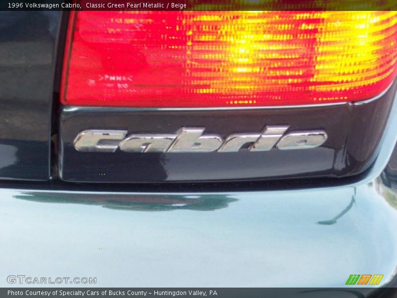 Classic Green Pearl Metallic / Beige 1996 Volkswagen Cabrio